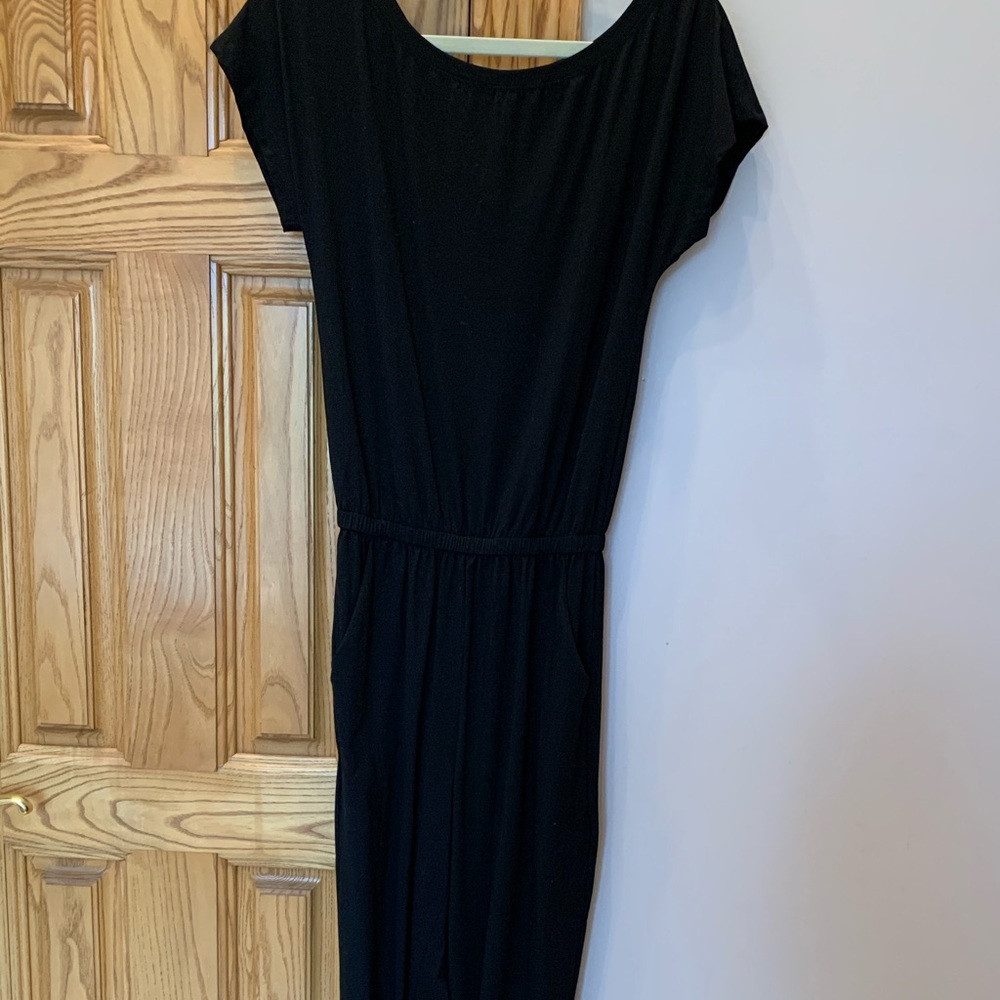 Black Pants Romper with pockets